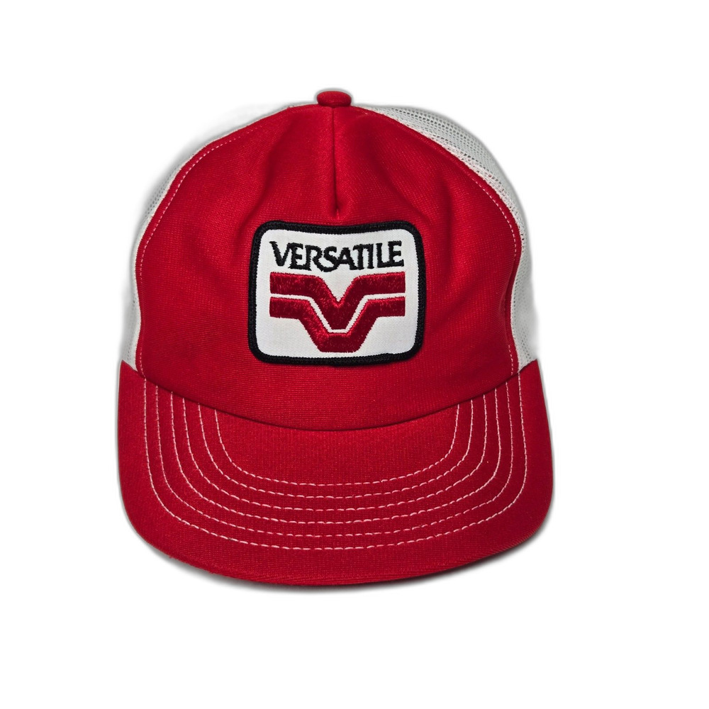 Vintage Capsco Versatile Tractor Hat | Made in USA | Red Mesh Trucker Cap